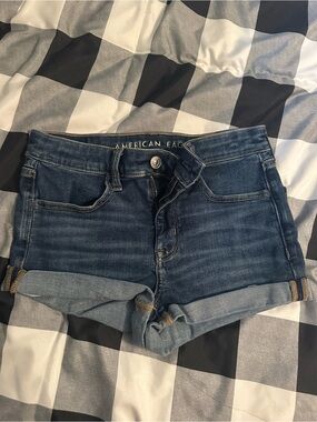 American Eagle Outfitters Dark Blue Denim Jean Shorts